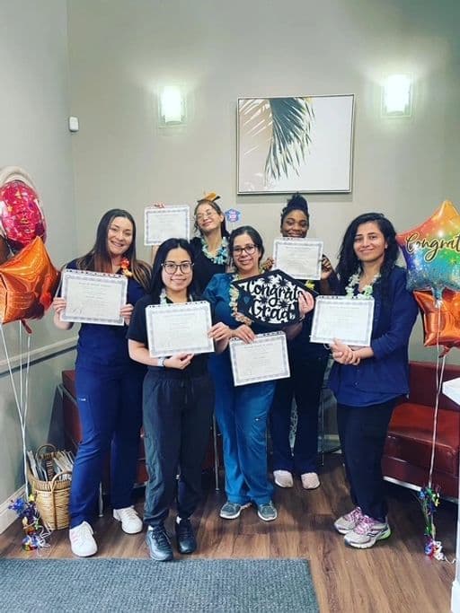 Dental assisting program training moment