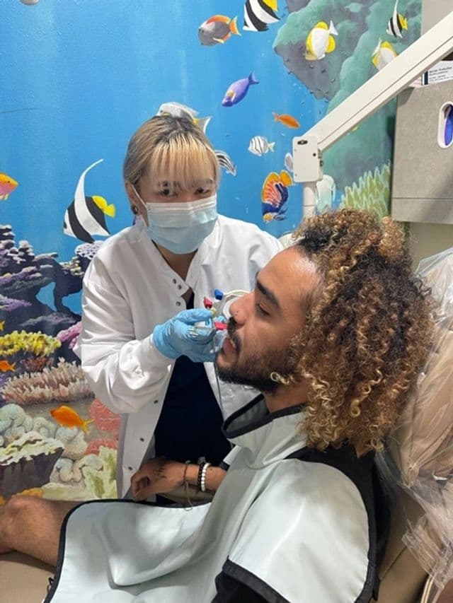 Students learning dental x-ray workflow