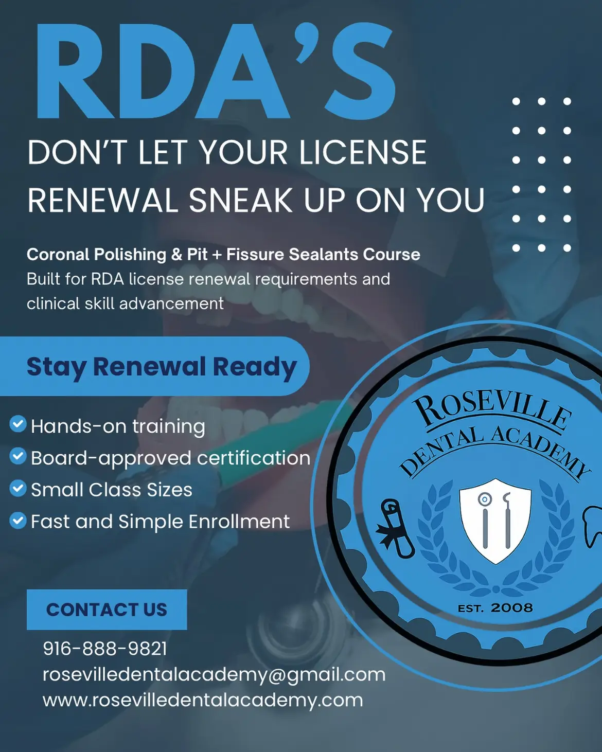 Dental Assisting X Ray Class CPR Class - Rosevilledental