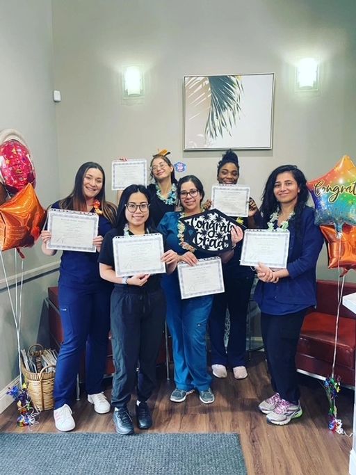 Dental assisting program training moment
