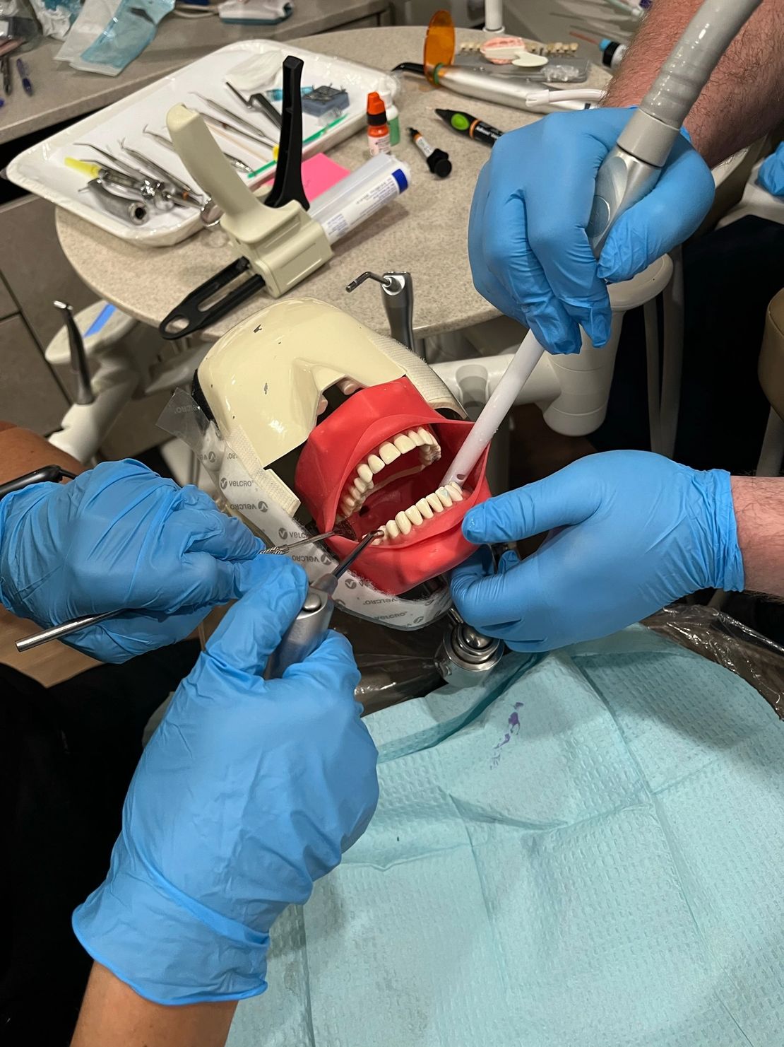 Hands-on suctioning and chairside assistance training